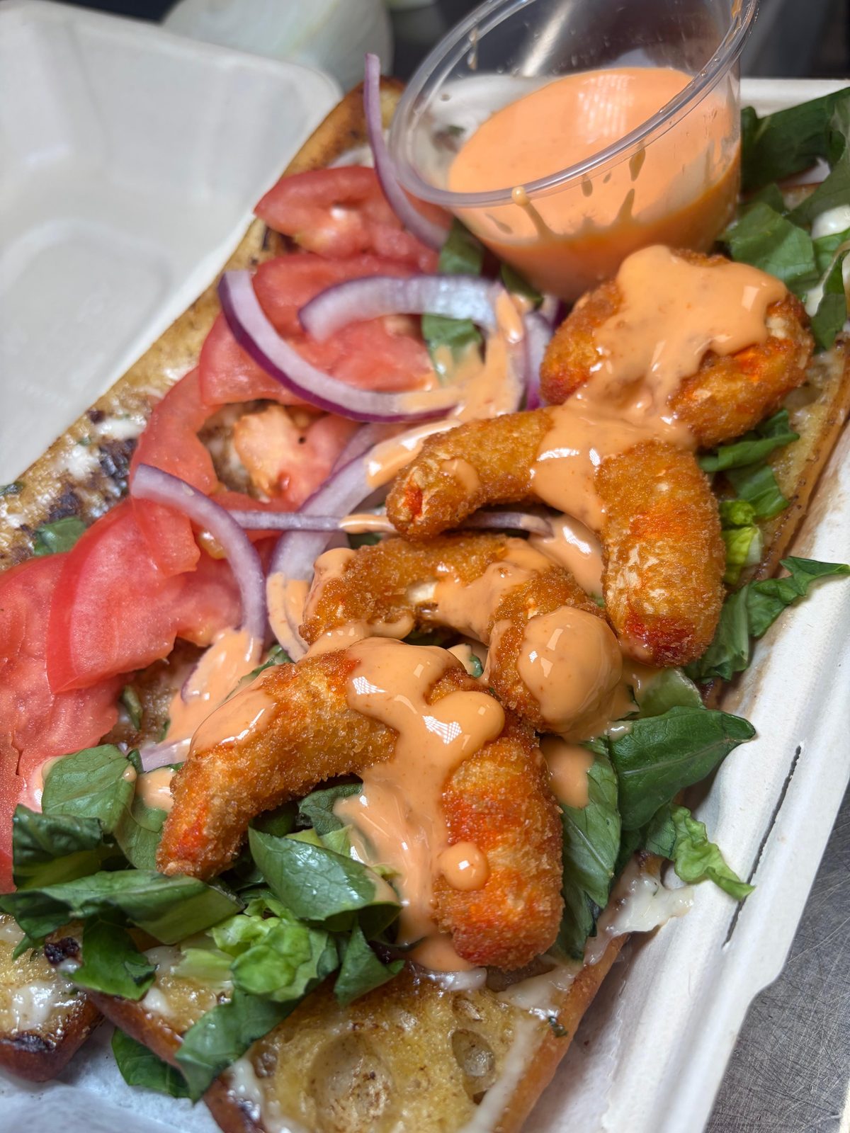 Shrimp Po'boy w/ Truffle Fries